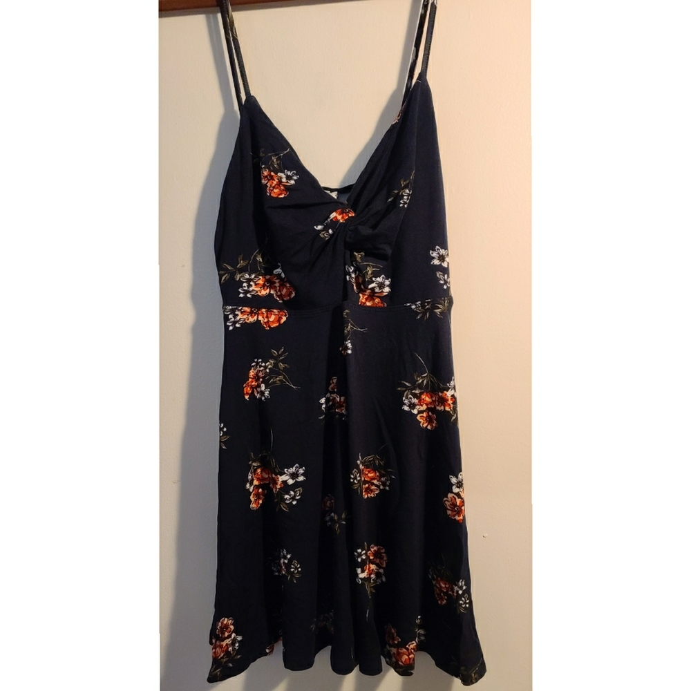 NWT Garage navy dress with flowers